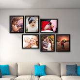 Kuber Industries Collage Photo Frame For Living Room, Wall Set of 6 (Black) Size: 10x8-6 Pc.